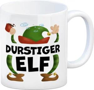 speecheese Tasse Durstiger Elf Weihnachten Kaffeebecher