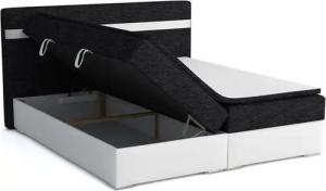 Fun Möbel Boxspringbett Boxspringbett Schlafzimmerbett DAWID in Stoff/Kunstleder (inkl. Bettkästen, inkl. Kaltschaumtopper), eingebautes Liftsystem für Bettkästen
