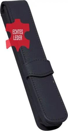 Online Pen Schreibgeräteetui Lederetui, (hochwertiges Füller-Etui), Stifte-Mäppchen aus Echtleder