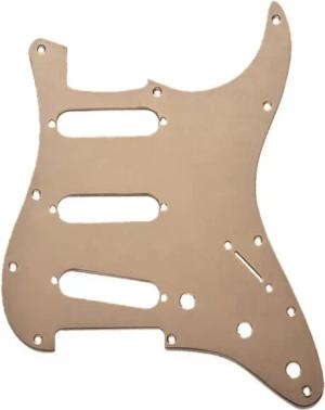 Fender E-Gitarre, Modern Style Pickguard Strat Gold Anodized 1-Ply 11-Hole, ersatzteile für Gitarren, Schlagbretter, 11-Hole Modern-Style Stratocaster SSS Pickguard Gold Anodized -
