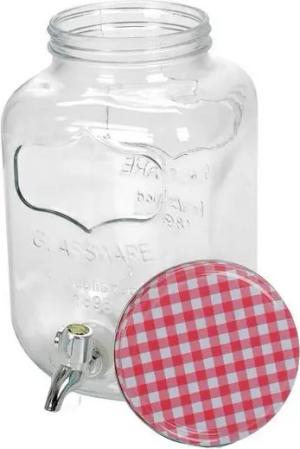 Bubble-Store Getränkespender Glas Getränkespender, 4 Liter Getränkespender