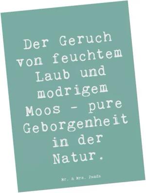 Mr. & Mrs. Panda Postkarte Geborgenheit in der Natur - Meeresbrise - Geschenk, Naturgeborgenheit, Langlebiger Druck
