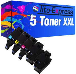 Tito-Express Tonerpatrone 5er Set ersetzt Dell 1250 Dell1250, für 1250c 1350cnw 1355cn 1355cnw