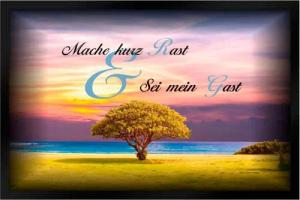 Ladreas Fußmatte Schmutzfangmatte Kurz Rast Baum Meer F493, 60x40