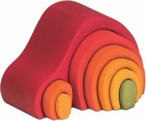 Glückskäfer bunte Holzbausteine Bogen-Haus 8-teilig Spielbausteine