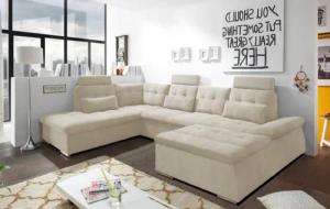 ED EXCITING DESIGN Wohnlandschaft Nalo, mit Schlaffunktion