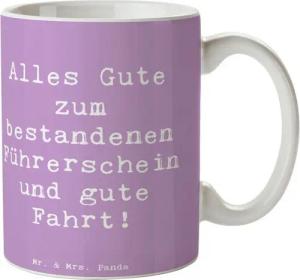 Mr. & Mrs. Panda Tasse Erste Erfahrungen im Straßenverkehr - Lavendeltraum - Geschenk, Glück, Keramik, Herzberührende Designs