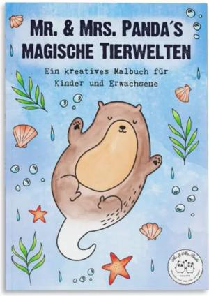 Mr. & Mrs. Panda Geschenkkarte Mr. & Mrs. Panda´s Magische Tierwelten - Weiß - Geschenk, Ausmalbilde, Perforierte Seiten