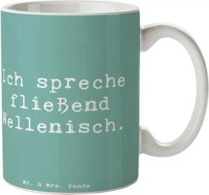 Mr. & Mrs. Panda Tasse Fließend Surfen - Meeresbrise - Geschenk, Surf-Sprüche, Kaffeetassen, Keramik, Herzberührende Designs