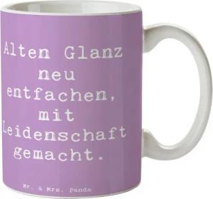 Mr. & Mrs. Panda Tasse Polsterin Glanz - Lavendeltraum - Geschenk, Polsterarbeiten, Kaffeeta, Keramik, Herzberührende Designs