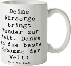 Mr. & Mrs. Panda Tasse Beste Hebamme - Weiß - Geschenk, Hebammen-Würdigungen, Tasse, besonde, Keramik, Brillante Bedruckung