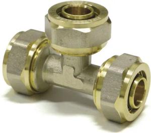 qpool24 Gewindefitting, Pipetec Schraubfitting-T-Stück reduziert
