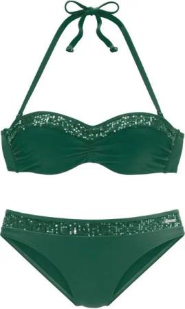 Bruno Banani Bügel-Bandeau-Bikini mit Pailletten