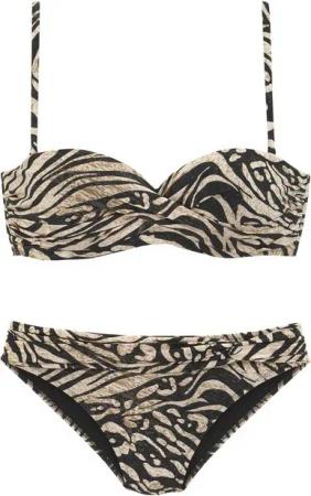 Bruno Banani Bügel-Bandeau-Bikini in trendigem Animalprint