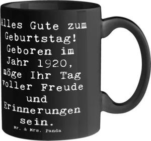Mr. & Mrs. Panda Tasse Alles Gute zum Geburtstag! Geboren im Jahr 1920, möge Ihr Tag voller, Keramik, Einzigartiges Botschaft