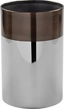 Fink Dekovase VITO Vase - H. 20cm x Ø 13cm - bronze-silber - Edelstahl - Blumenvase (1 St., Blumengefäß - Blumenbehälter), Elegante Blumenvase - Ziervase & Dekovase für Innenräume