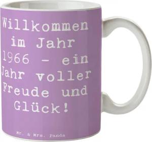 Mr. & Mrs. Panda Tasse 1966 Geburtstag - Lavendeltraum - Geschenk, besondere Erinnerungen 19, Keramik, Langlebige Designs