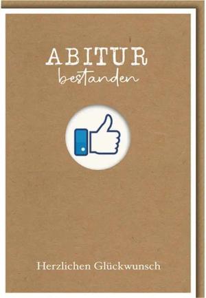 Verlag Dominique Grußkarten Abitur - Glückwunschkarte im Format 11,5 x 17 cm mit Umschlag - Daumen