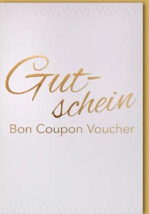 Verlag Dominique Grußkarten Gutschein - Glückwunschkarte im Format 11,5 x 17 cm mit Umschlag - Ver