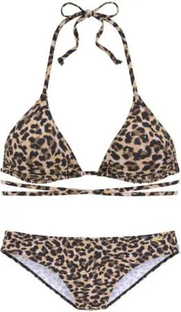 Bruno Banani Triangel-Bikini bedruckt mit langem Bindeband