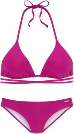 Bruno Banani Triangel-Bikini unifarben mit langem Bindeband