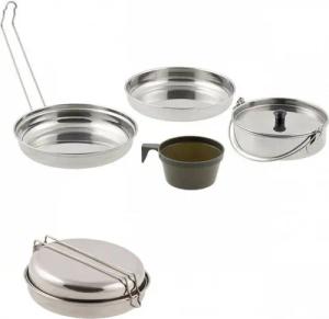 MFH Topf-Set Kochgeschirr, Edelstahl, 5-teilig