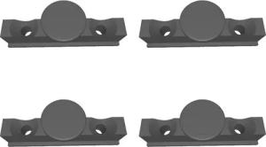 ULROAD Gardinengleiter 4x Ersatzteil für IKEA Kvartal Paneelwagen Rollenhalter Laufleiste