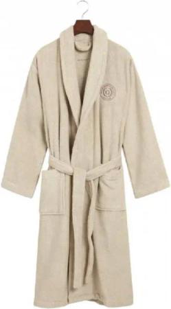 Gant Bademantel Gant Home Bademantel Crest Robe Putty (M)