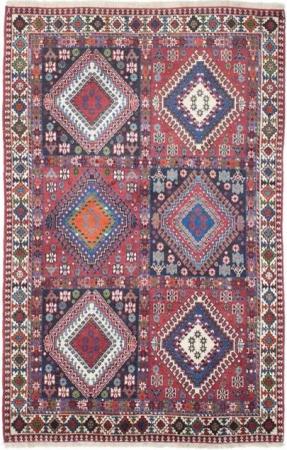 Nain Trading Orientteppich Yalameh 101x156 Handgeknüpfter Orientteppich / Perserteppich, rechteckig, Höhe: 12 mm