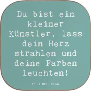 Mr. & Mrs. Panda Getränkeuntersetzer Die Freude an der Kreativität entdecken - Meeresbrise - Geschenk, Fan, 1-tlg., Liebevolle Motive