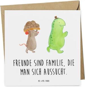 Mr. & Mrs. Panda Grußkarte Freundschaftstag Freunde - Weiß - Geschenk, Gutschein, Geschenk wähle