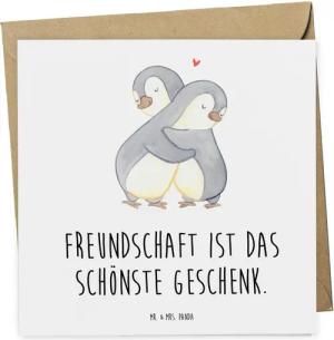 Mr. & Mrs. Panda Grußkarte Freundschaftstag Geschenk - Weiß - schönstes Geschenk, individuelles