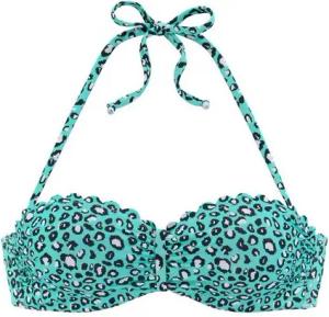 LASCANA Bügel-Bandeau-Bikini-Top Mae, farbenfroher Animalprint, wattierte Cups, abnehmbare Träger