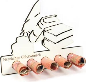 Dekolando Geschenkkarte Geschenk Leseratte Bücherwurm Lesen Geldgeschenk