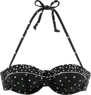 LASCANA Bügel-Bandeau-Bikini-Top Leona, mit Pünktchenprint
