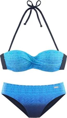 LASCANA Bügel-Bandeau-Bikini mit Farbverlauf