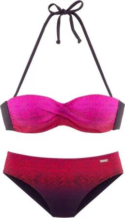 LASCANA Bügel-Bandeau-Bikini mit Farbverlauf