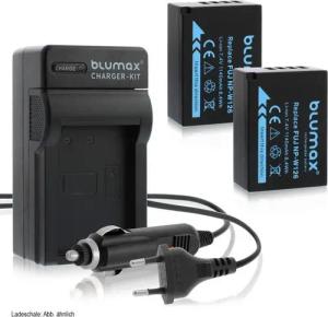 Blumax Set mit Lader für Fuji NP-W126 -W126s X-Pro3 1140mAh Kamera-Akku
