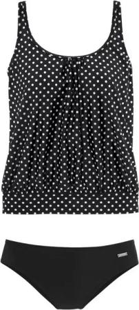 LASCANA Oversize-Tankini im modischen Pünktchen-Design