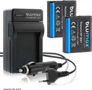 Blumax Set mit Lader für Sony NP-F550 NP- F970 3500 mAh Kamera-Akku