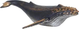 MichaelNoll Dekofigur Wal Walfisch Fisch Polyresin Blau Deko - 60x14,25x38,25 cm