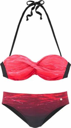 LASCANA Bügel-Bandeau-Bikini mit Farbverlauf in Batik-Optik