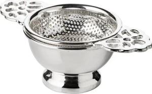 EDZARD Teekanne Assam, Teefilter für losen Tee, schwerversilbert, ø 6 cm, L 11 cm, H 4 cm