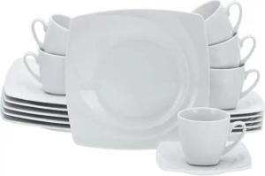 CreaTable Kaffeeservice Celebration Weiss Kaffeeservice 18-tlg (18-tlg), 6 Personen, Porzellan