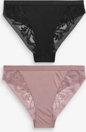 Next Slip 2er-Pack Rioslips aus Mikrofaser und Spitze (2-St)