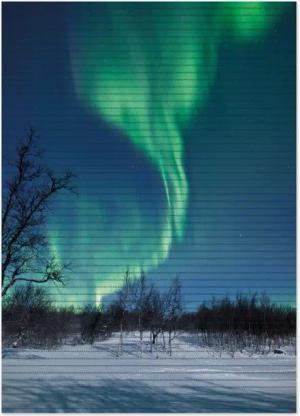 Wallario Schaum-Badematte Polarlicht in Schweden, Höhe 5.5 mm, rutschhemmend, geeignet für Fußbodenheizungen, Polymer-Schaum, rechteckig