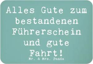 Mr. & Mrs. Panda Magnet Spruch Erste Erfahrungen im Straßenverkehr - Meeresbrise - Geschenk, (1-St)