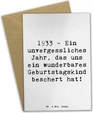 Mr. & Mrs. Panda Grußkarte Spruch 1933 Geburtstag - Weiß - Geschenk, Erfahrungen, Mr. & Mrs. Pan