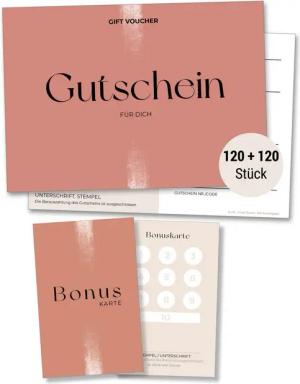 Frank Paperman Geschenkkarte Gutschein für Kunden, Salon und Studio, zum selber Ausfüllen, Gutscheinkarten, Geschenkgutschein Nagelstudio, Friseur, Kosmetik