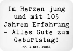 Mr. & Mrs. Panda Magnet Spruch 105. Geburtstag - Weiß - Geschenk, 105 Jahre Erfahrung, Alles (1-St)